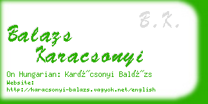 balazs karacsonyi business card